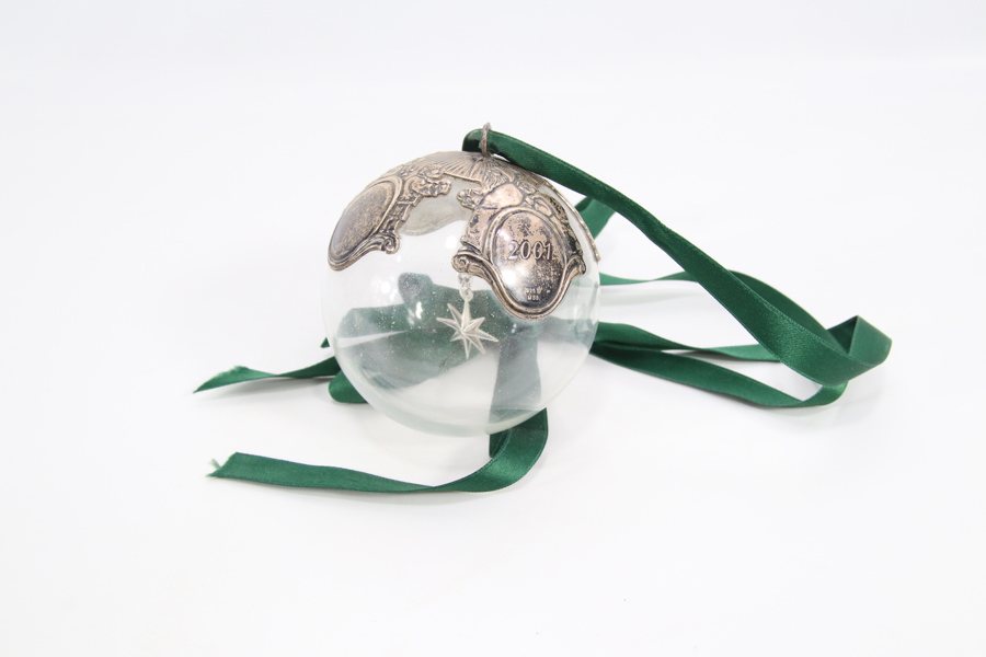 MYLIUS – Juleornament i sølv og glass 2001
