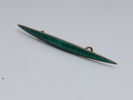 Aksel Holmsen – grønn emalje sølvnål, 925 S
