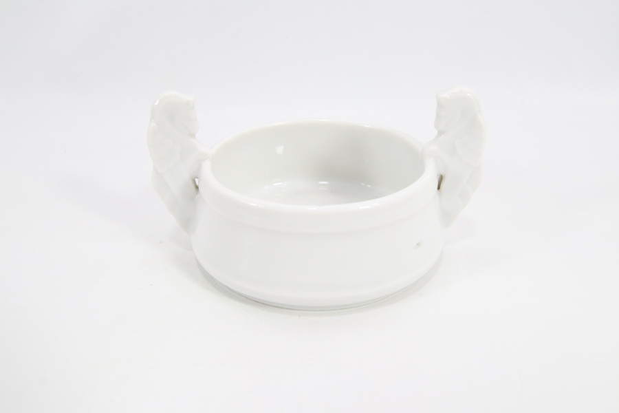 Tidlig Porsgrund Porselen – Skål med figurhåndtak