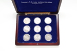Norges 5-kroners minnemynter – komplett sett 1975–1997

