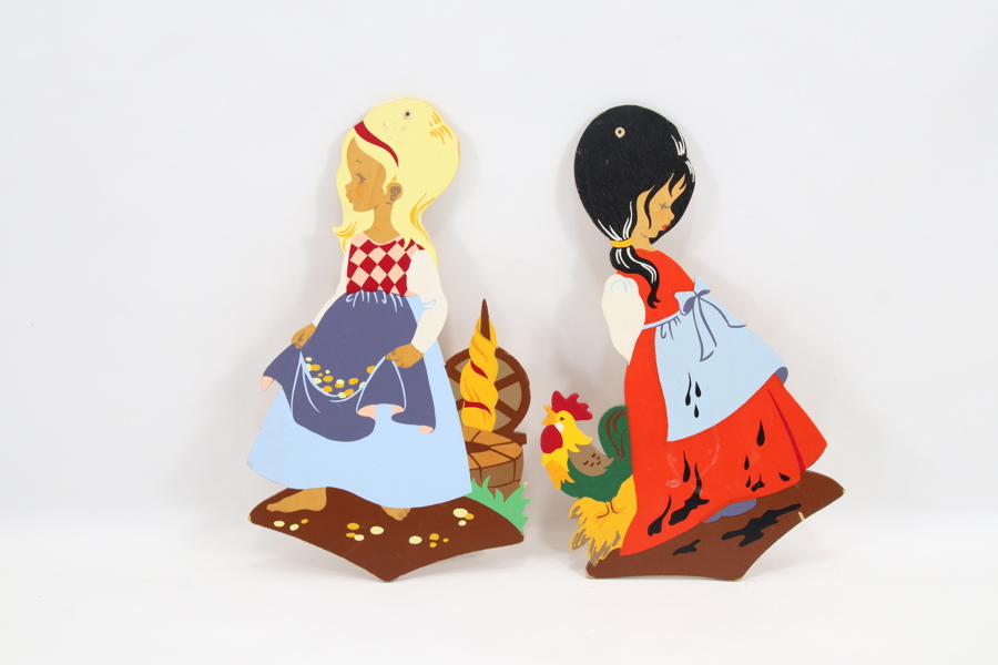 Vintage Mertens Kunst trefigurer – Goldmarie & Pechmarie 