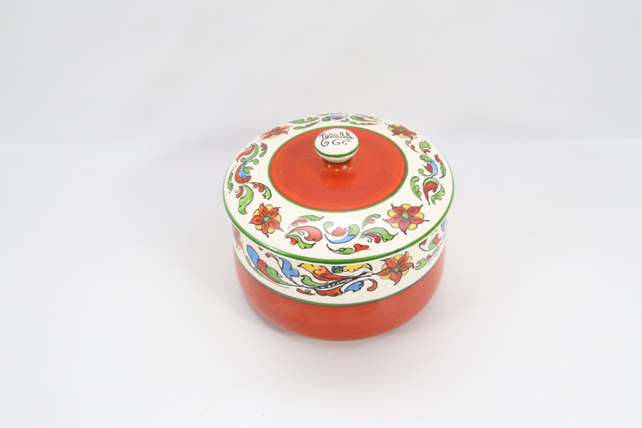 Tobakkskrukke med nordisk dekor
