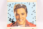 Retro Elvis vinylmappe i veskeform med singlesamling
