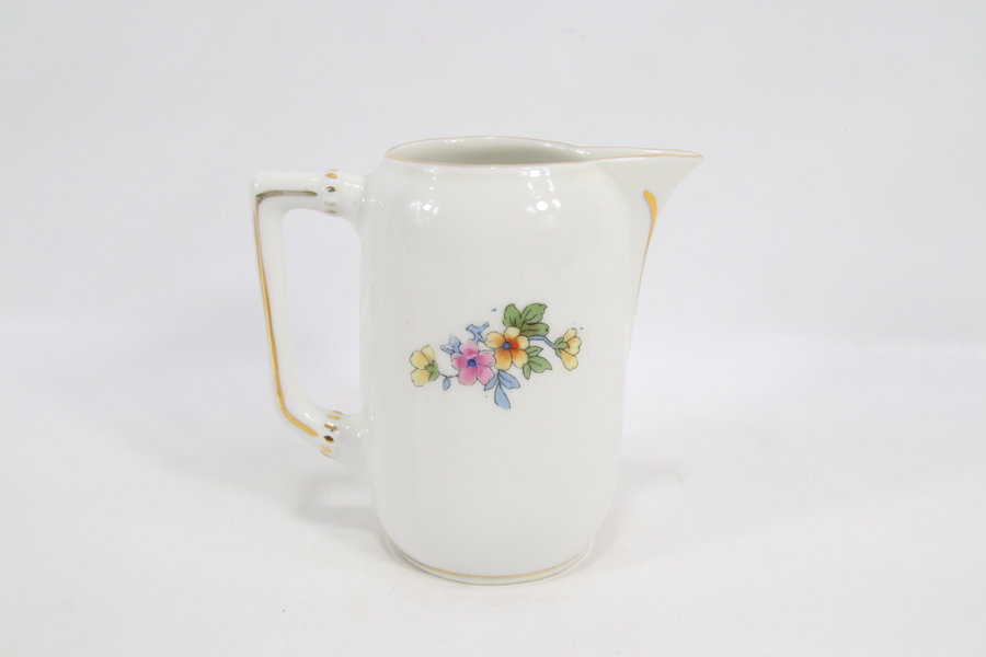 Porsgrund Porselen mugge – dekor 0894, fugl og blomster
