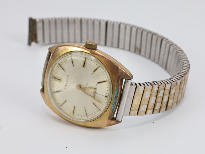 FABULA – Sveitsisk herreklokke, mekanisk – ca. 1950–1970 - Tikker når den trekkes
