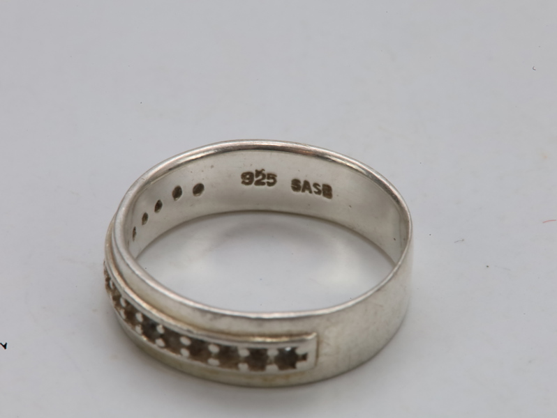 925 sølvring – SASB – kanalsetting (str. 16 mm)