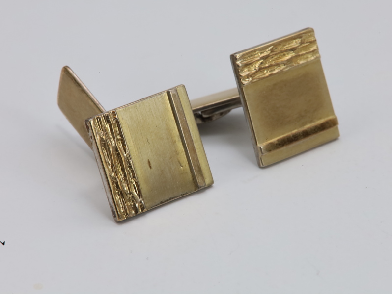 OXO mansjettknapper i 830 sølv – Norsk modernistisk design (1950–70)