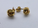 14K gull øredobber – «Love Knot» / knute-design (585)