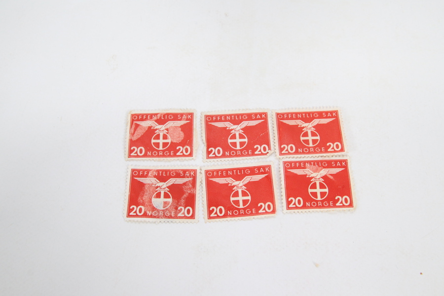 Norske tjenestemerker «Offentlig sak» 20 øre – brukt
