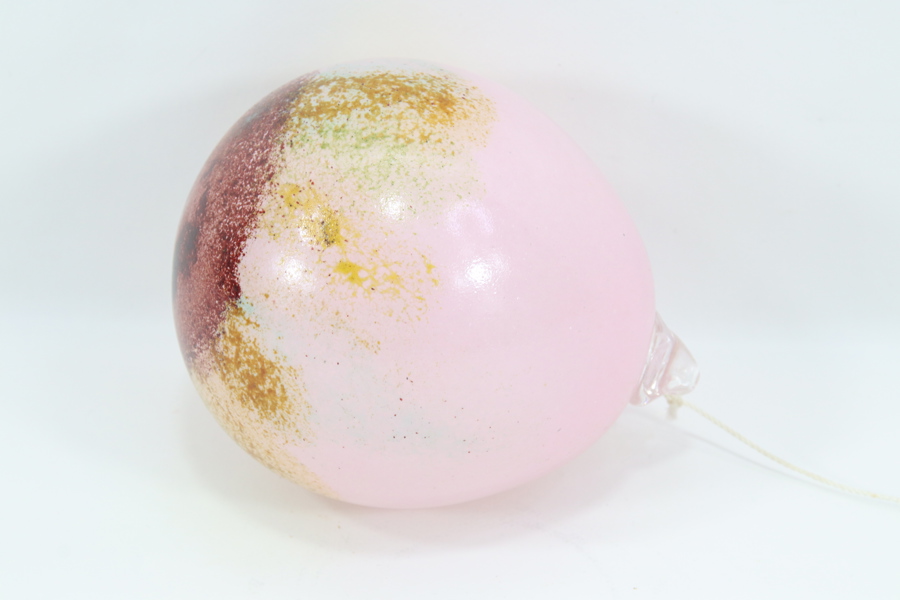 Signert glassobjekt i kuleform – Glasshytta Tvedestrand, 1989
