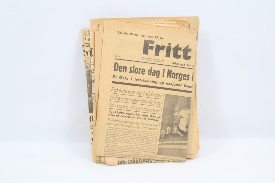 Samling norske aviser fra krig og frigjøring, 1941–1945