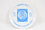 Porsgrund Porselen – veggtallerken «Norge Nr. 1», Skilling
