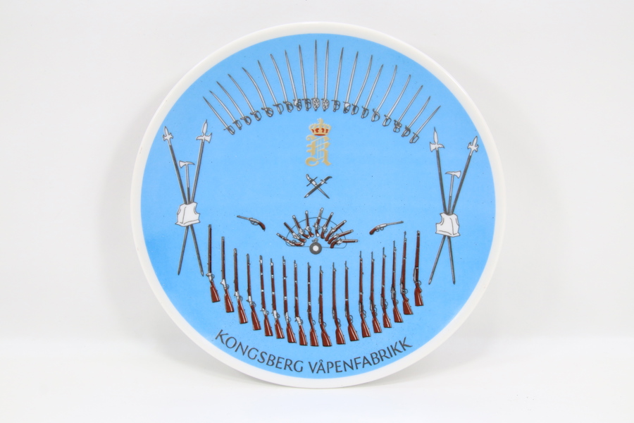 Porsgrund Porselen – veggtallerken «Kongsberg Våpenfabrikk»
