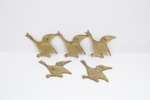 5 stk veggfigurer i messing – fugler

