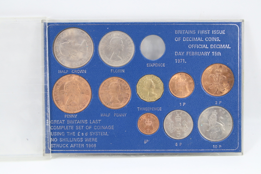 Britisk myntsett – Storbritannias overgang til desimalmynt, 1971
