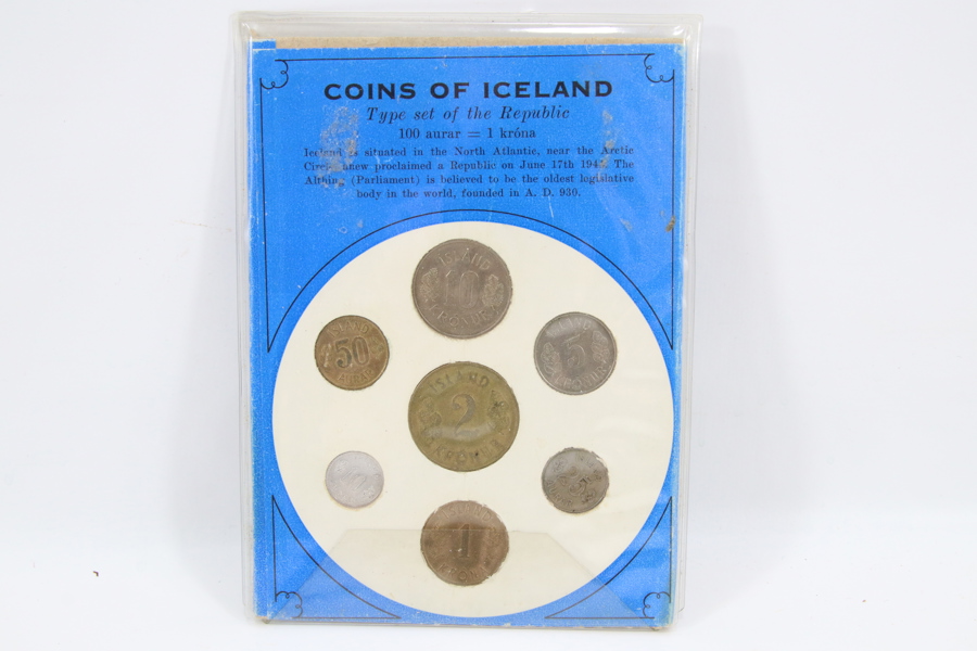 Islansk myntsett – «Coins of Iceland», type set of the Republic
