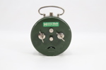 Wehrle mekanisk vekkerklokke – grønnlakkert metall, Tyskland
