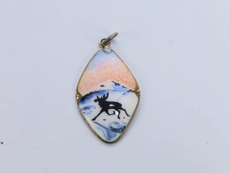 Norsk emalje anheng i sølv – H.C. Østrem, mestermerke OXO