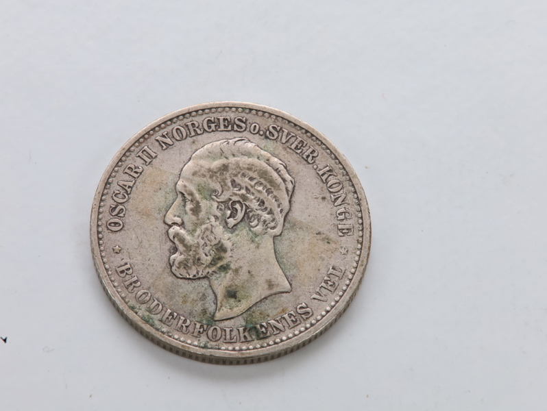 Norge – 2 kroner 1904, Oscar II, sølv