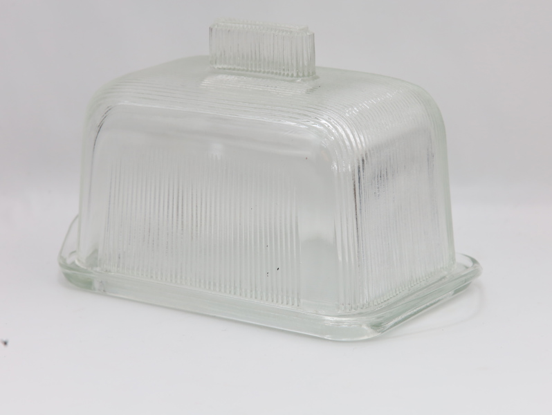 Osteklokke / smørklokke i presset glass – Hadeland Glassverk, «Siri»