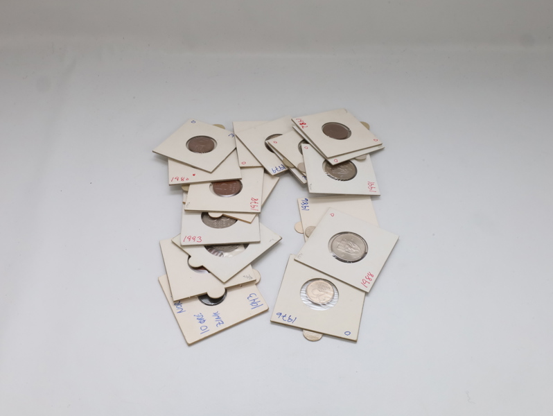 Norsk myntsamling – øre- og kronevalører, hovedsakelig 1970–1990-tallet
