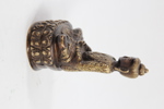 Liten budda figur i messing fra første halvdel av 1900 tallet.