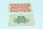To stykk sedler - 1 Krone 1948 og 2 Krone 1922