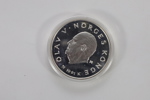 Magnor glass med 100kr og 50kr sølv mynt 925 Ol Lillehammer 1994.