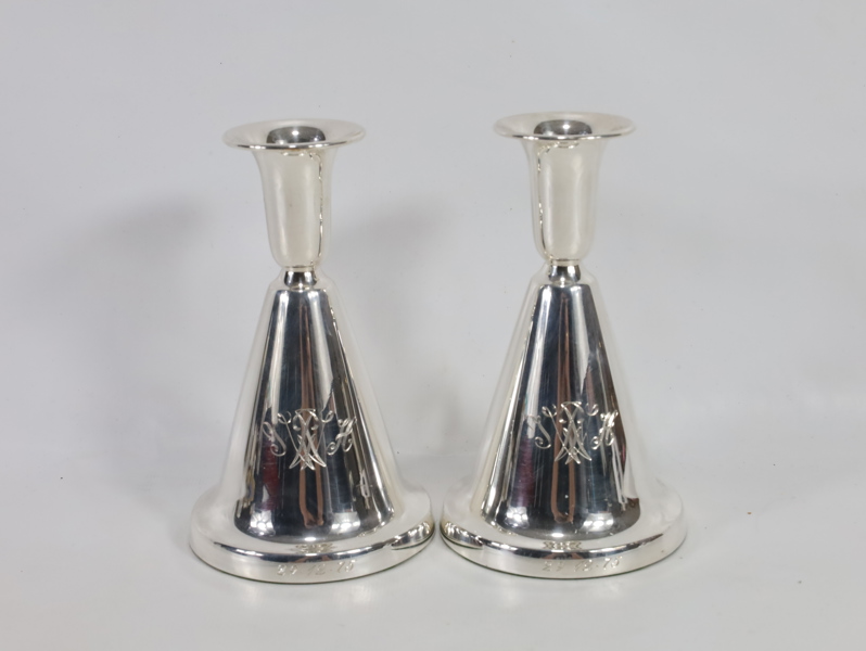 2 st lysestaker i sølv 830s